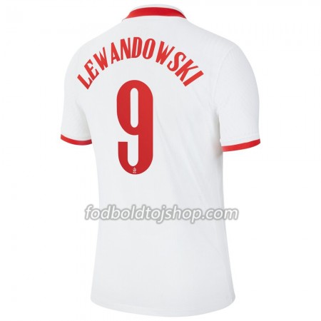 Polen Robert Lewandowski 9 Hjemmebanetrøje Euro 2020 S/S